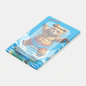 Wilde Beren Zomer Vintage Zwembad Post-it® Notes (Schuin)