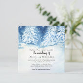 Wilde besneeide bosboom aquarel bruiloft | Vierkan Kaart (Staand voorkant)