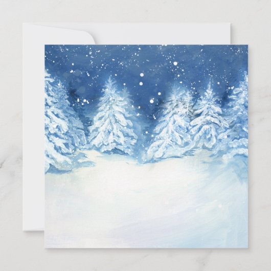 Wilde besneeide bosboom aquarel bruiloft | Vierkan Kaart (Achterkant)