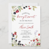 Wilde bessen baby shower kaart (Voorkant)