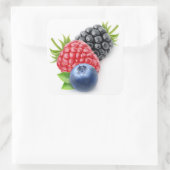 Wilde bessen vierkante sticker (Tas)