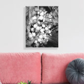 Wilde bessen zwart en wit canvas afdruk (Insitu (Woonkamer))