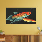 Wilde Betta paar Canvas Afdruk (Insitu (Woonkamer))