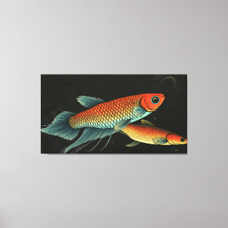 Wilde Betta paar Canvas Afdruk