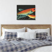 Wilde Betta paar Canvas Afdruk (Insitu (Slaapkamer))
