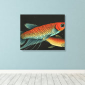 Wilde Betta paar Canvas Afdruk (Insitu (Houten vloer))