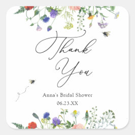 Wilde Bij Bruiloftsfeest Vierkante Sticker