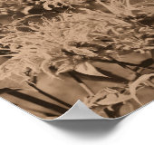 Wilde bijenbalmbloemen in Sepia Brown Poster (Hoek)