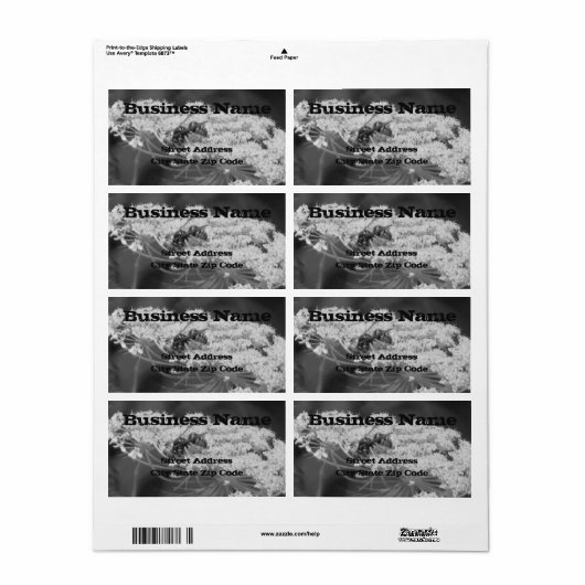 Wilde bijenkast etiket (Full Sheet)