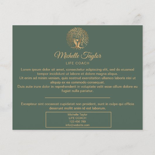 Wilde biotoop, therapie, psycholoog flyer (Achterkant)