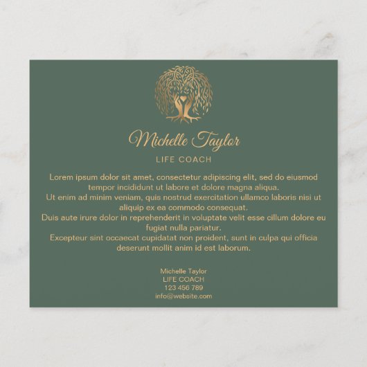 Wilde biotoop, therapie, psycholoog flyer (Achterkant)