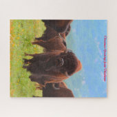 Wilde Bizons Oklahoma. Kerstgroeten Legpuzzel (Horizontaal)