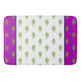 Wilde bladeren op een badmat