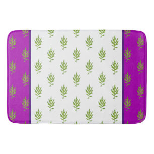 Wilde bladeren op een badmat