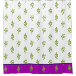 Wilde bladeren op een douchegordijn