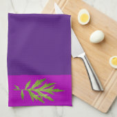 Wilde bladeren op een keukenhanddoek (Quarter Fold)