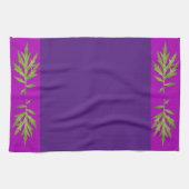 Wilde bladeren op een keukenhanddoek (Horizontaal)