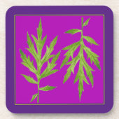 Wilde bladeren op een Onderzetter Set (2) (Voorkant)