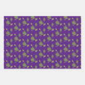 Wilde bladeren op een set inpakpapier (Voorkant 3)