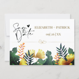 Wilde bladeren, save the date kaart