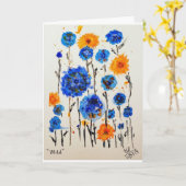 "Wilde" blanco opmerking Kaart (Gele Bloem)