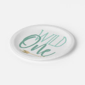 Wilde | Blauw | Eerste verjaardagsfeest Papieren Bordje (Gekanteld)