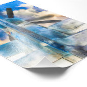 WILDE BLAUW VAN DE FOTOAFDRUKKING FOTO AFDRUK (Hoek)