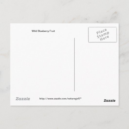 Wilde blauwbes briefkaart (Achterkant)