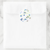 Wilde Blauwe Bes Ronde Sticker (Tas)