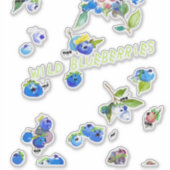 Wilde Blauwe Bes Sticker (Voorkant)
