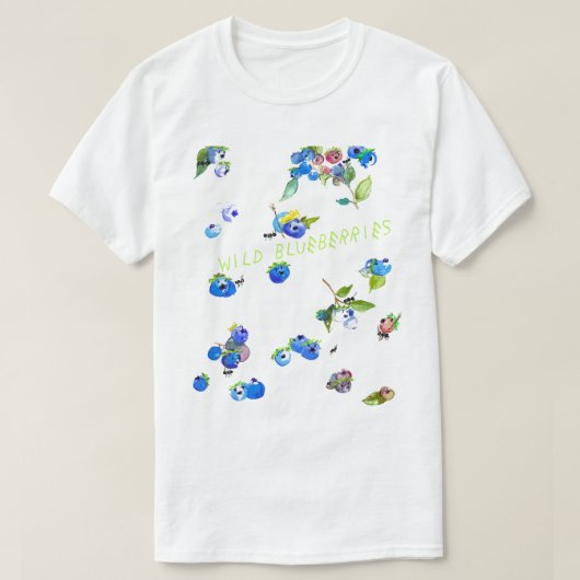 Wilde Blauwe Bes T-shirt (Design voorkant)