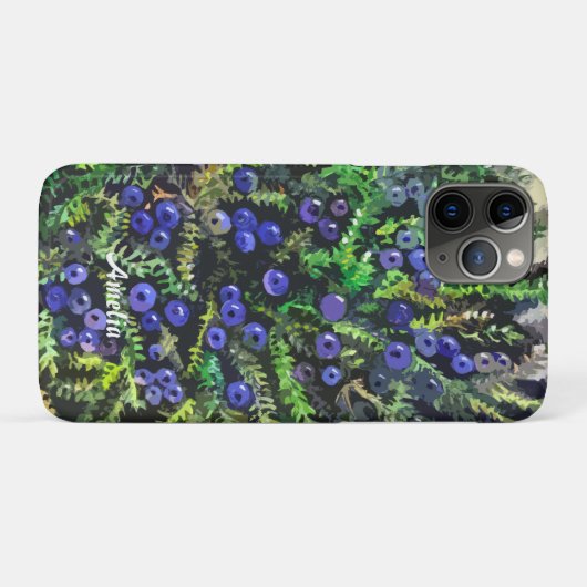 Wilde blauwe bessen Case-Mate iPhone case (Achterkant (horizontaal))