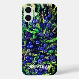 Wilde blauwe kruisbessen iPhone 16 plus hoesje