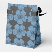 Wilde Blauwe Rozen Krijtbord Bedankdoosjes (Achterkant)