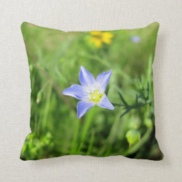 Wilde blauwe vlasventilator kussen