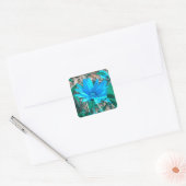 Wilde Blauwe Zonnebloem Stickers (Envelop)