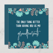 Wilde Blauwe Zwangerschap Bekend aan grootouders Aankondiging (Voorkant / Achterkant)