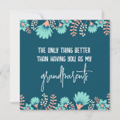 Wilde Blauwe Zwangerschap Bekend aan grootouders Aankondiging (Voorkant)