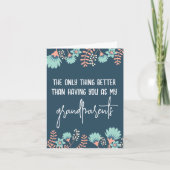 Wilde Blauwe Zwangerschap Bekend aan grootouders Aankondiging (Voorkant)