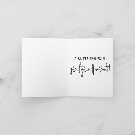 Wilde Blauwe Zwangerschap Bekend aan grootouders Aankondiging (Binnen)