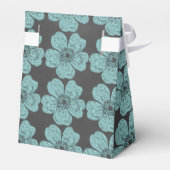 Wilde Blauwgroen Rozen Chalkboard Bedankdoosjes (Achterkant)