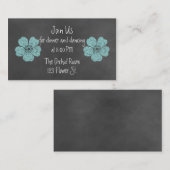 Wilde Blauwgroen Rozen Chalkboard Ontvanging Kaart (Voorkant / Achterkant)