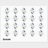 wilde bloei | Classic Blue Bohemian Flower Bedankt Ronde Sticker (Vel)