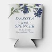 wilde bloei | Classic Blue Bohemian Save the Date Blikjeskoeler (Voorkant)