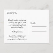 wilde bloei | Crimson Red Bohemian Floral Bedankt Aankondigingskaart (Achterkant)