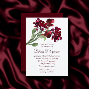 wilde bloei Crimson Red Bohemian Flowers Kaart