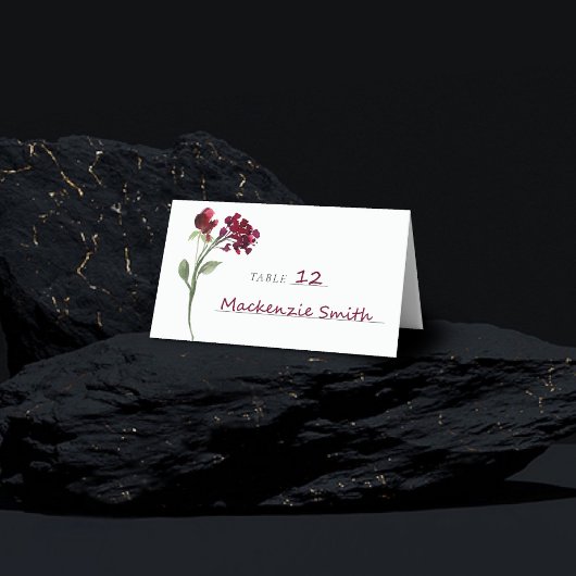 wilde bloei | Crimson Red Bohemian Garden Flowers Plaatskaartje