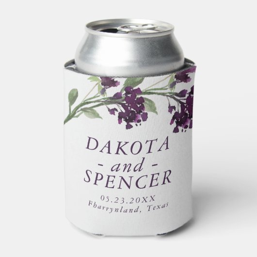 wilde bloei | Deep Paarse Bohemian Save the Date Blikjeskoeler (Blikje Voorkant)