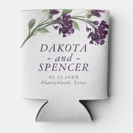 wilde bloei | Deep Paarse Bohemian Save the Date Blikjeskoeler (Voorkant)