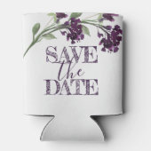 wilde bloei | Deep Paarse Bohemian Save the Date Blikjeskoeler (Achterkant)